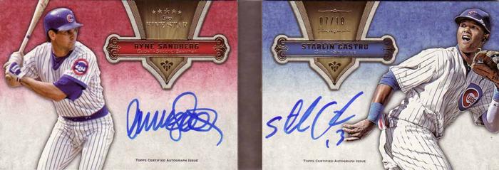 2012 Topps Five Star - Dual Autograph Books #FSBDA-SC Starlin Castro / Ryne Sandberg Front