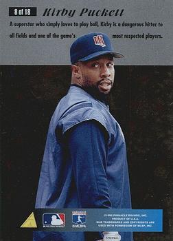 1996 Pinnacle - Essence of the Game #8 Kirby Puckett Back
