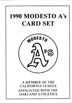 1990 Chong Modesto A's #NNO Title Card Front