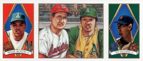 1993 Upper Deck All-Time Heroes Preview #HOB3 Reggie Jackson / Ted Williams Front