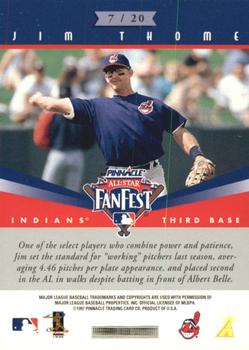1997 Score - All-Star FanFest #7 Jim Thome Back