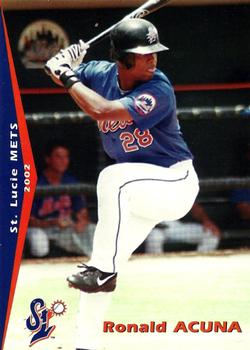 2002 Grandstand St. Lucie Mets #1 Ronald Acuna Front