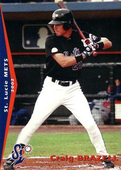 2002 Grandstand St. Lucie Mets #6 Craig Brazell Front