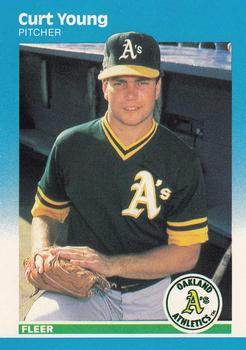 1987 Fleer - Glossy #410 Curt Young Front