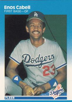 1987 Fleer - Glossy #438 Enos Cabell Front