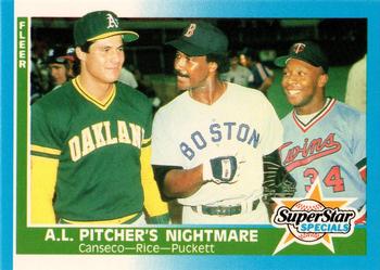 1987 Fleer - Glossy #633 Jose Canseco / Jim Rice / Kirby Puckett Front