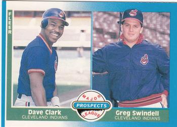 1987 Fleer - Glossy #644 Dave Clark / Greg Swindell Front