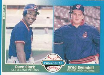 1987 Fleer - Glossy #644 Dave Clark / Greg Swindell Front