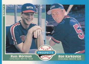 1987 Fleer - Glossy #645 Russ Morman / Ron Karkovice Front