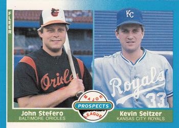 1987 Fleer - Glossy #652 John Stefero / Kevin Seitzer Front
