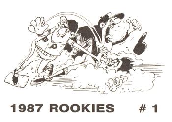 1987 Rookies (Cartoon Back, unlicensed) #1 Mark McGwire Back