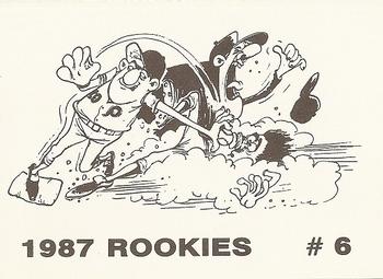 1987 Rookies (Cartoon Back, unlicensed) #6 Benito Santiago Back
