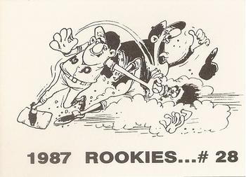 1987 Rookies (Cartoon Back, unlicensed) #28 Orestes Destrade Back