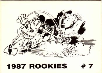 1987 Rookies (Cartoon Back, unlicensed) #7 Billy Ripken Back