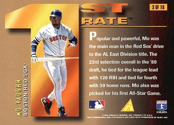 1996 Pinnacle - 1st Rate (First Rate) #3 Mo Vaughn Back