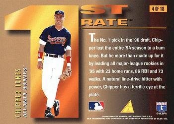 1996 Pinnacle - 1st Rate (First Rate) #4 Chipper Jones Back