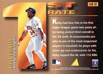 1996 Pinnacle - 1st Rate (First Rate) #6 Kirby Puckett Back