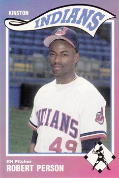 1990 Kinston Indians #23 Robert Person Front