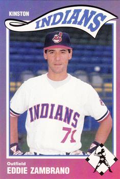 1990 Kinston Indians #25 Eddie Zambrano Front