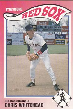1990 SportsPrint Lynchburg Red Sox #10 Chris Whitehead Front