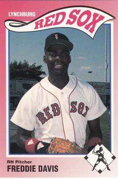 1990 SportsPrint Lynchburg Red Sox #17 Freddie Davis Front