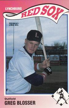 1990 SportsPrint Lynchburg Red Sox #1 Greg Blosser Front