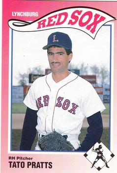 1990 SportsPrint Lynchburg Red Sox #20 Tato Pratts Front
