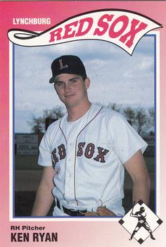 1990 SportsPrint Lynchburg Red Sox #21 Ken Ryan Front