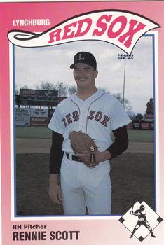 1990 SportsPrint Lynchburg Red Sox #22 Rennie Scott Front