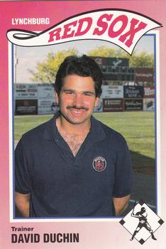 1990 SportsPrint Lynchburg Red Sox #25 David Duchin Front