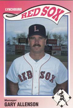 1990 SportsPrint Lynchburg Red Sox #27 Gary Allenson Front