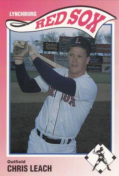 1990 SportsPrint Lynchburg Red Sox #2 Chris Leach Front