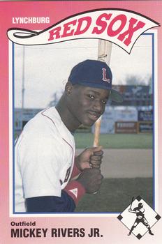 1990 SportsPrint Lynchburg Red Sox #4 Mickey Rivers Jr. Front