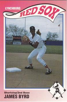 1990 SportsPrint Lynchburg Red Sox #5 James Byrd Front