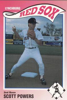 1990 SportsPrint Lynchburg Red Sox #7 Scott Powers Front