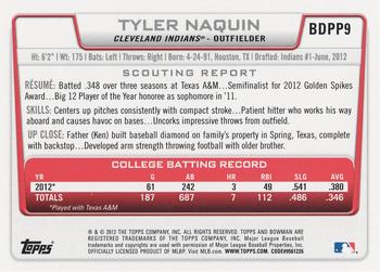 2012 Bowman Draft Picks & Prospects - Draft Picks Silver Ice #BDPP9 Tyler Naquin Back