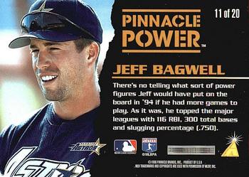 1996 Pinnacle - Pinnacle Power #11 Jeff Bagwell Back
