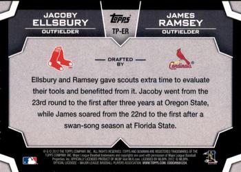 2012 Bowman Draft Picks & Prospects - Dual Top 10 Picks #TP-ER Jacoby Ellsbury / James Ramsey Back