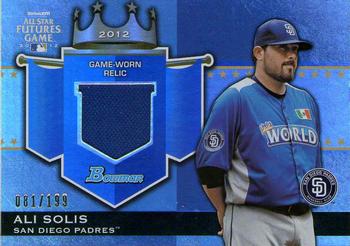 2012 Bowman Draft Picks & Prospects - Futures Game Relics #FGR-AS Ali Solis Front
