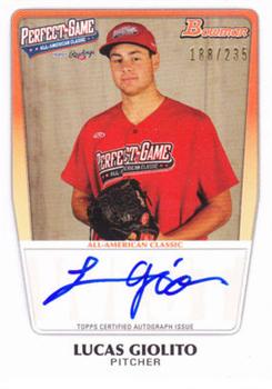 2012 Bowman Draft Picks & Prospects - Perfect Game All-American Classic Autographs #AAC-LG Lucas Giolito Front