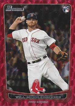 2012 Bowman Draft Picks & Prospects - Red Ice #40 Will Middlebrooks Front