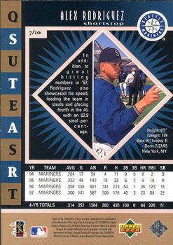 1998 Collector's Choice - StarQuest 3x5 #7 Alex Rodriguez Back