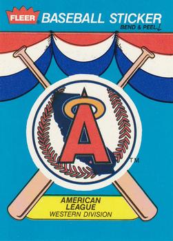 1989 Fleer - Team Stickers #NNO California Angels Front