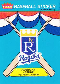 1989 Fleer - Team Stickers #NNO Kansas City Royals Front