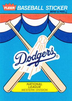 1989 Fleer - Team Stickers #NNO Los Angeles Dodgers Front