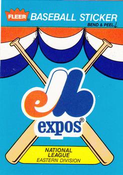 1989 Fleer - Team Stickers #NNO Montreal Expos Front