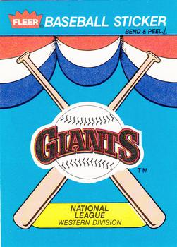 1989 Fleer - Team Stickers #NNO San Francisco Giants Front