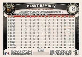 2011 Topps - Black Border #128 Manny Ramirez Back