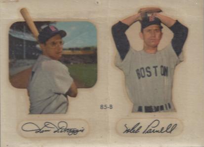 1952 Star-Cal Small Decals #85-B Dom DiMaggio / Mel Parnell Front