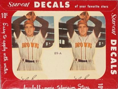 1952 Star-Cal Small Decals #89-A Ned Garver Front
